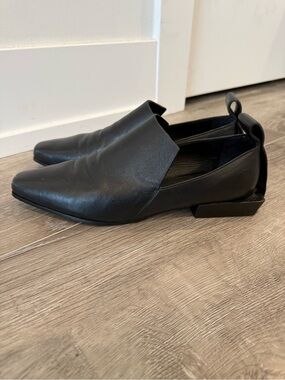 COS Pointed Leather Black Loafers